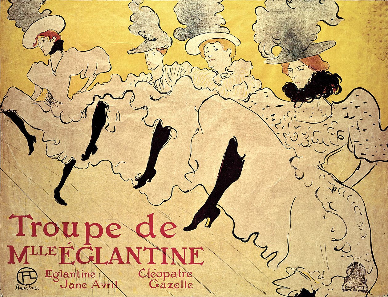 Troppen til Mademoiselle Eglantine, 1895., 1895. av Henri de Toulouse Lautrec