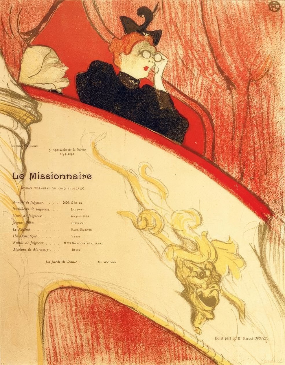 Logen ved den gylne mascron av Henri de Toulouse Lautrec