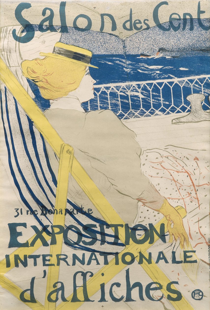 La passagere du 54 - Promenade en yacht Salon des Cent av Henri de Toulouse Lautrec