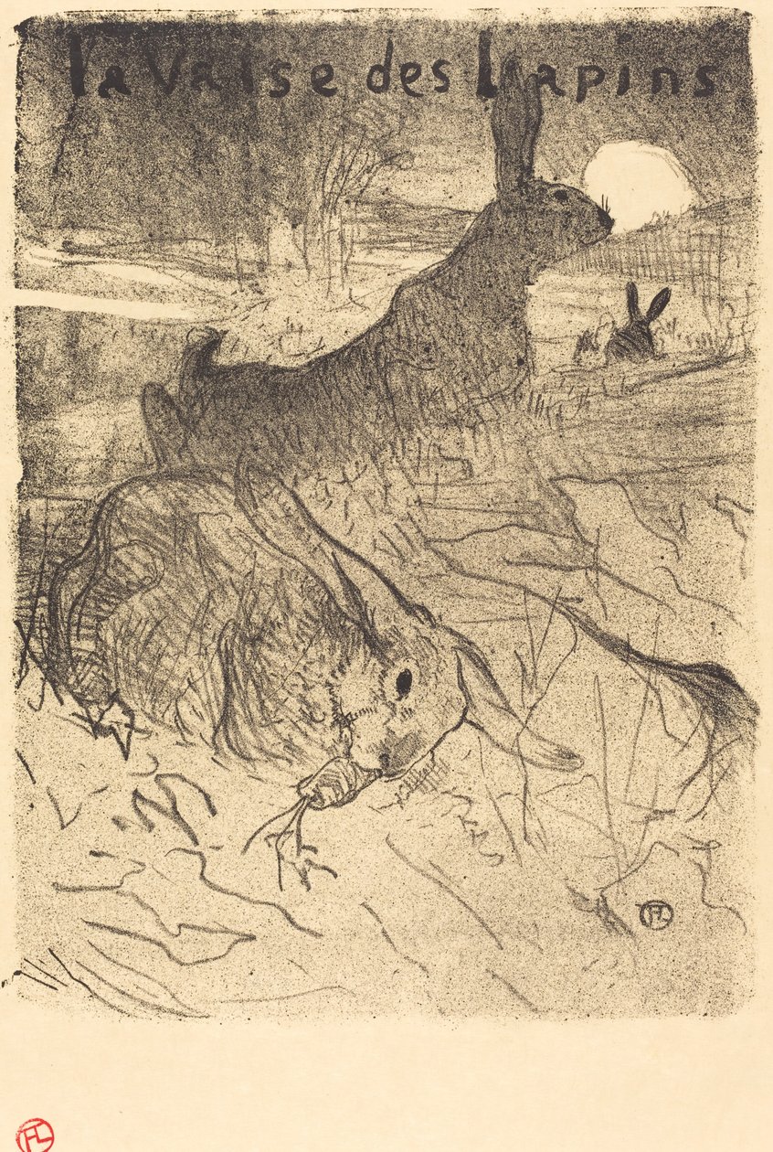 The Waltz of the Rabbits, 1895. av Henri de Toulouse Lautrec