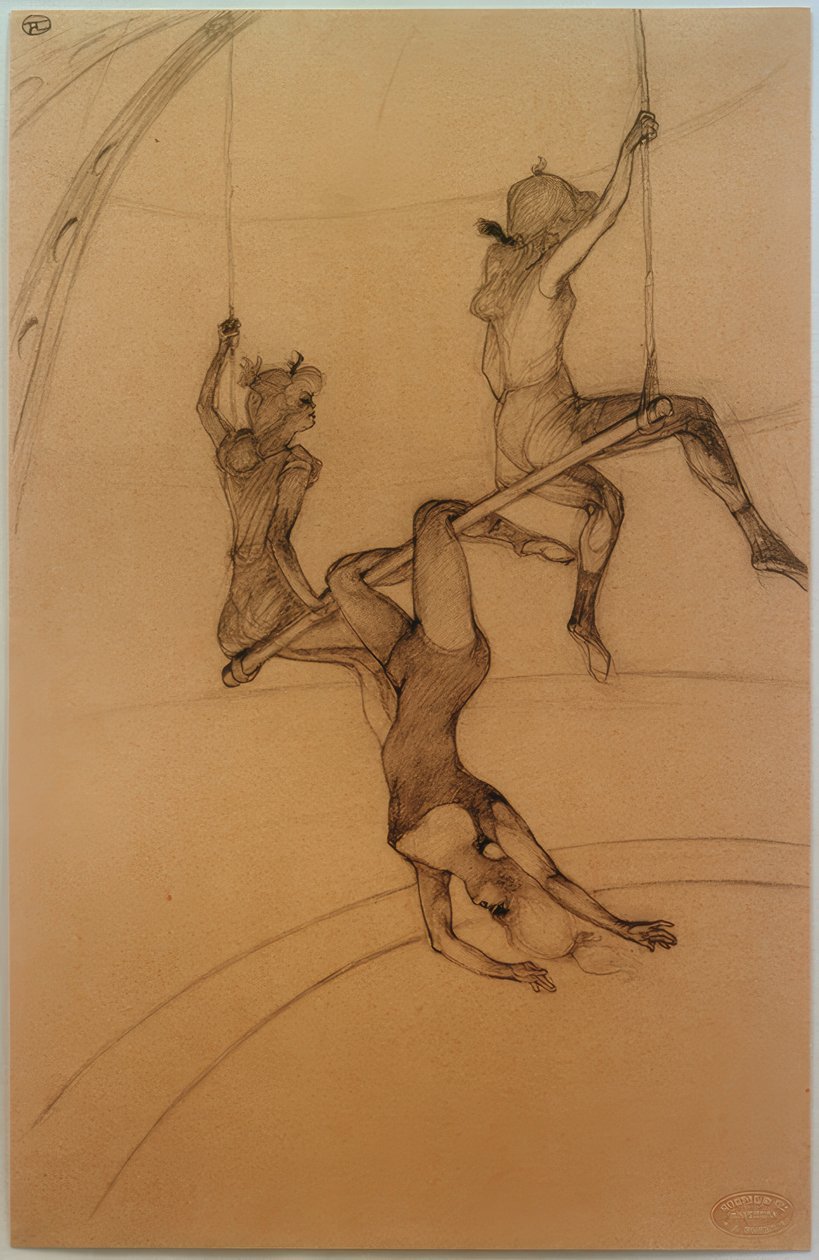 Den flygende trapesen av Henri de Toulouse Lautrec