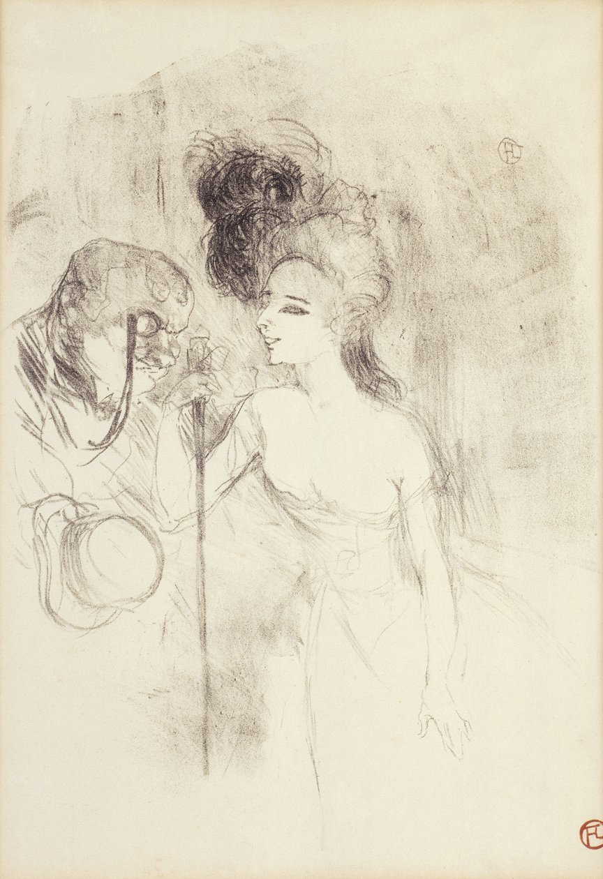 Forlater teatret, 1896 av Henri de Toulouse Lautrec
