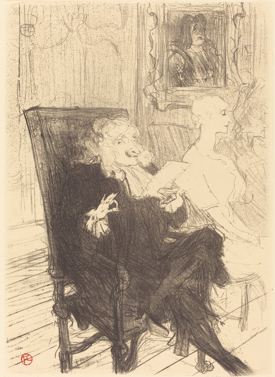 Leloir og Moreno i "Les femmes savantes" (Leloir og Moreno i "Les femmes savantes") av Henri de Toulouse Lautrec