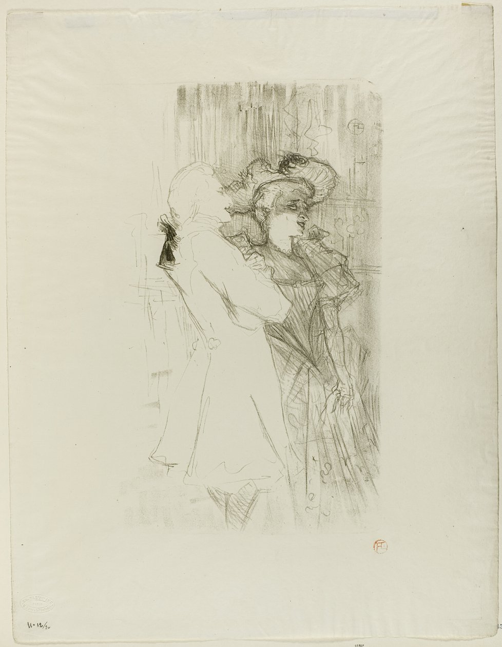 Lender og Auguez i La Chanson de Fortunio av Henri de Toulouse Lautrec