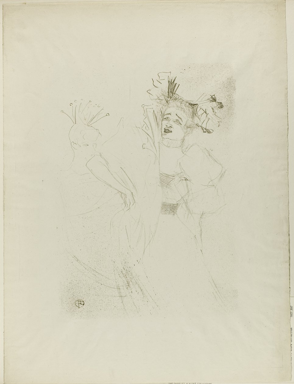 Långiver i Chilpéric, Full Face av Henri de Toulouse Lautrec