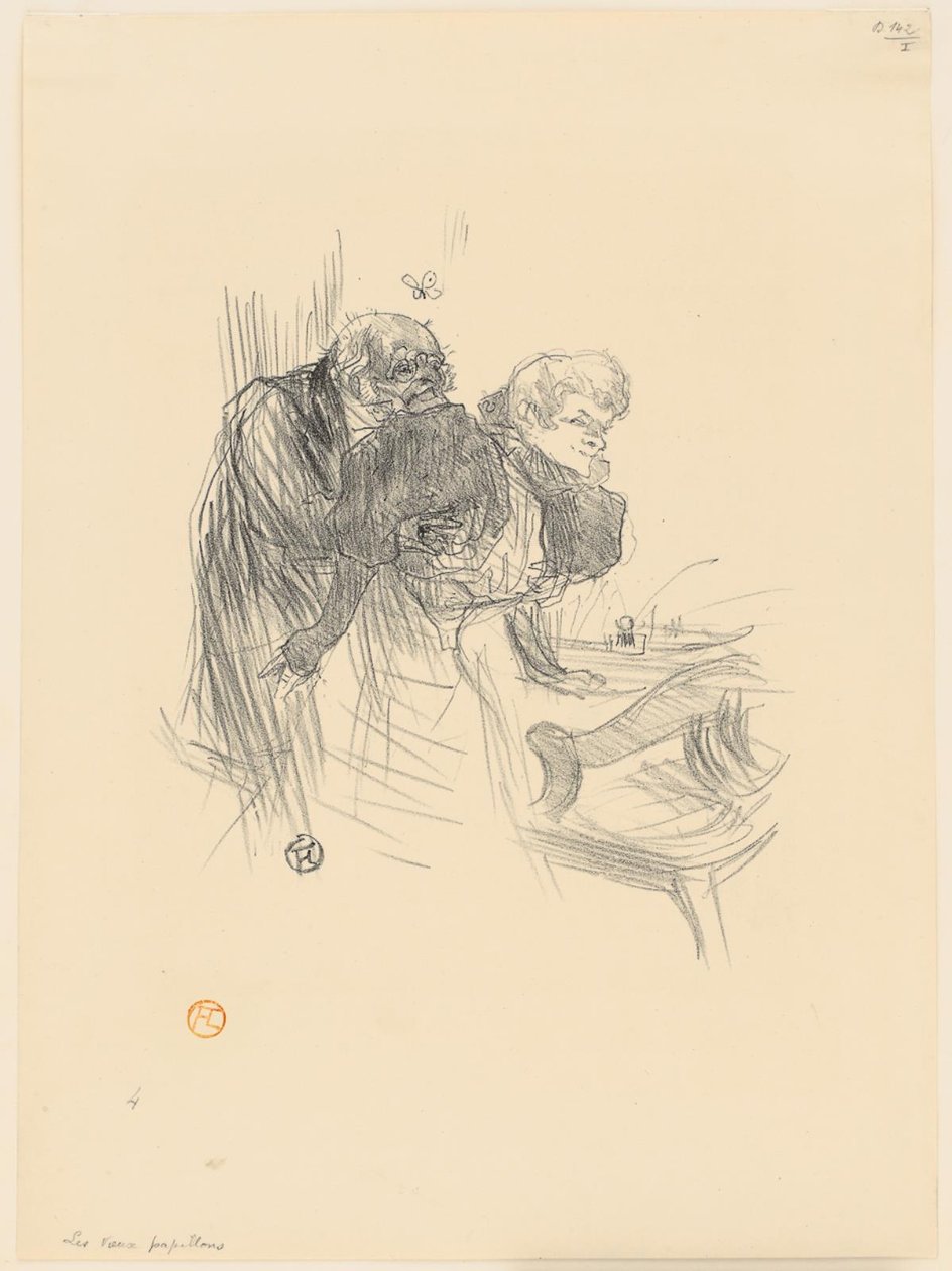 De gamle sommerfuglene av Henri de Toulouse Lautrec
