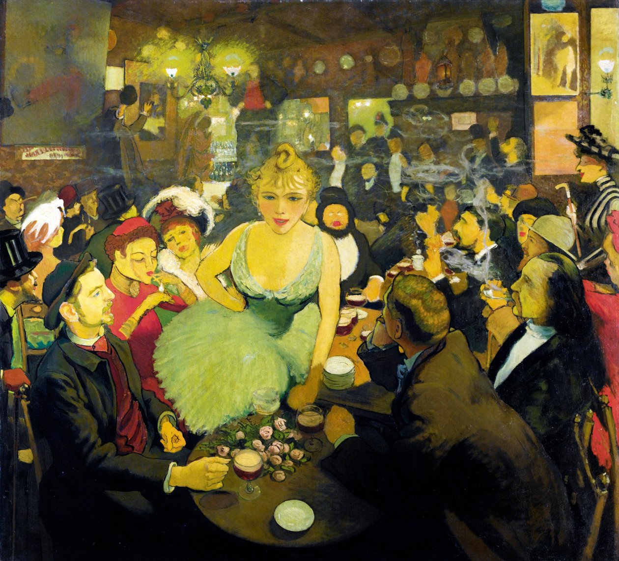 Interiøret til Bruant (Aristide av Henri de Toulouse Lautrec
