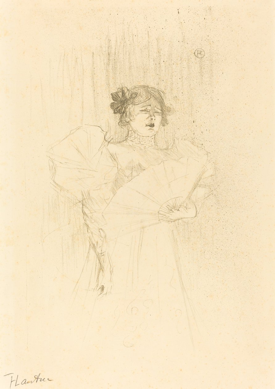 Luce Myres Full Face av Henri de Toulouse Lautrec