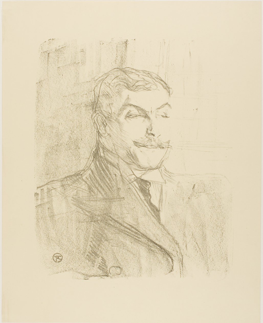 Lucien Guitry, fra Treize Lithographies av Henri de Toulouse Lautrec