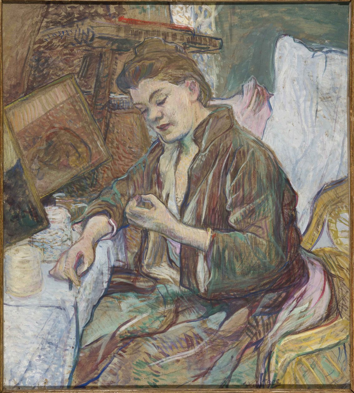 Madame Favre på toalettet hennes, 1891 av Henri de Toulouse Lautrec