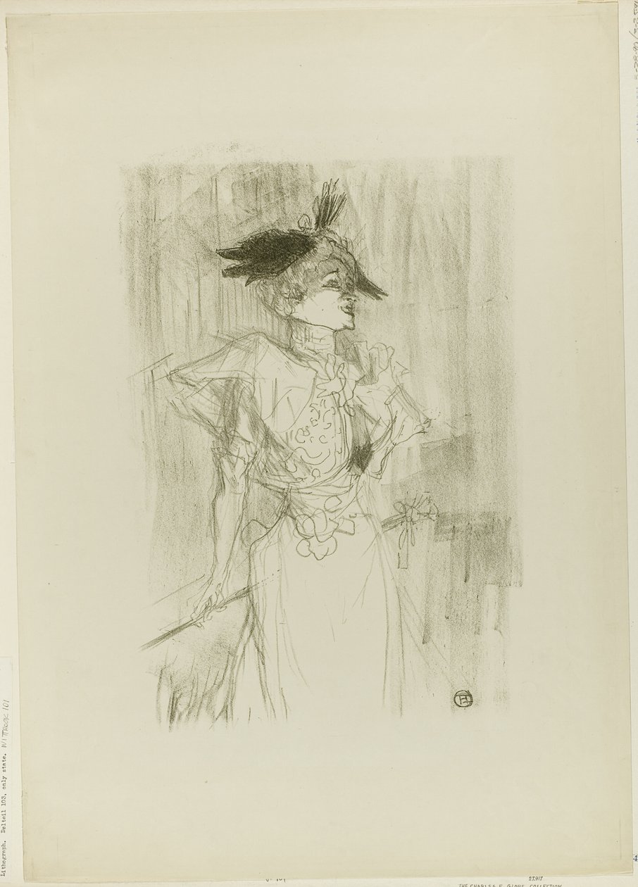 Mademoiselle Marcelle Lender, stående av Henri de Toulouse Lautrec