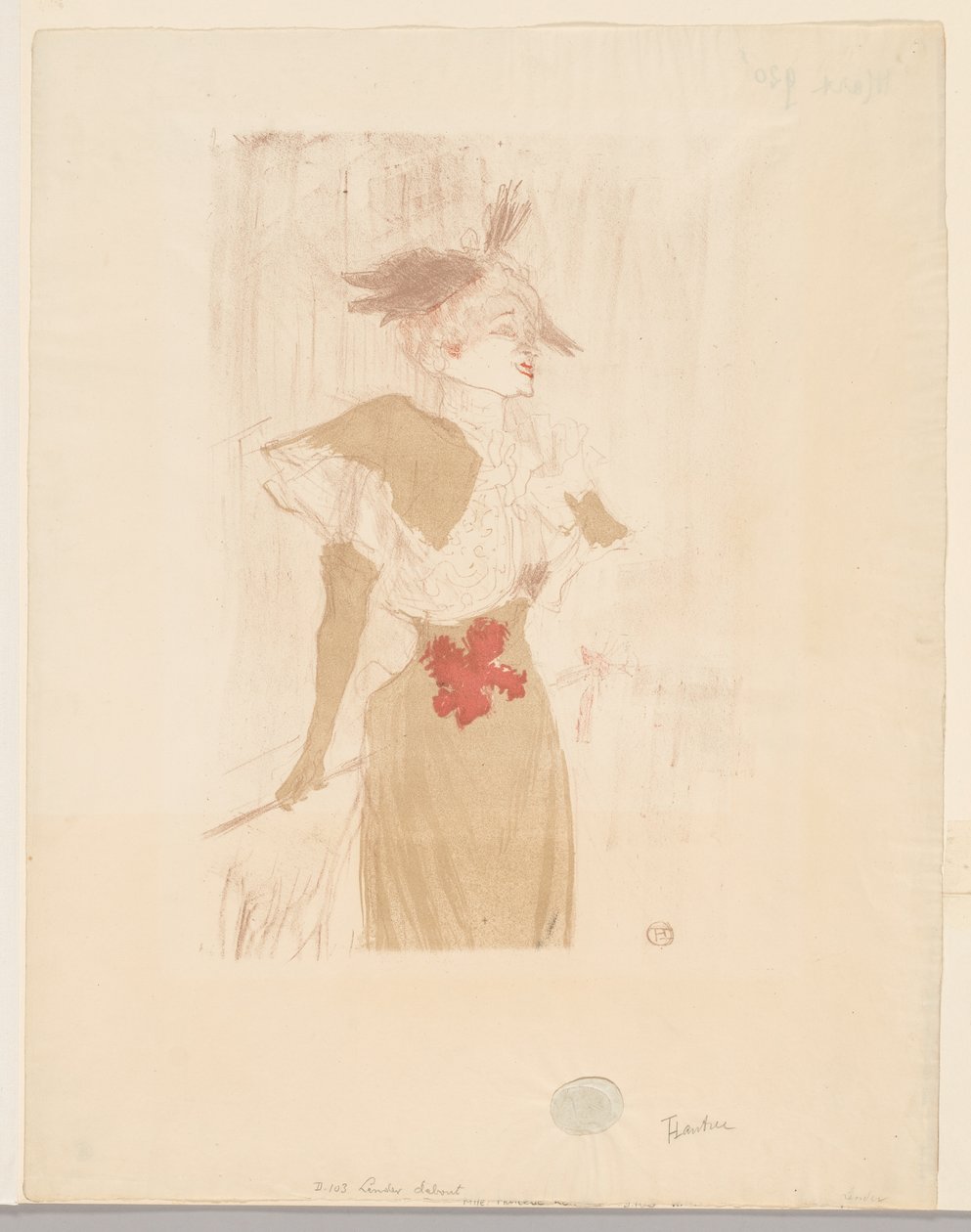 Mademoiselle Marcelle Lender, stående av Henri de Toulouse Lautrec