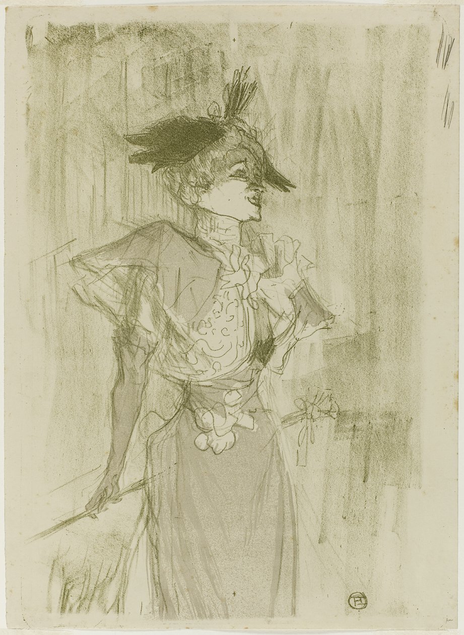 Mademoiselle Marcelle Lender, stående av Henri de Toulouse Lautrec