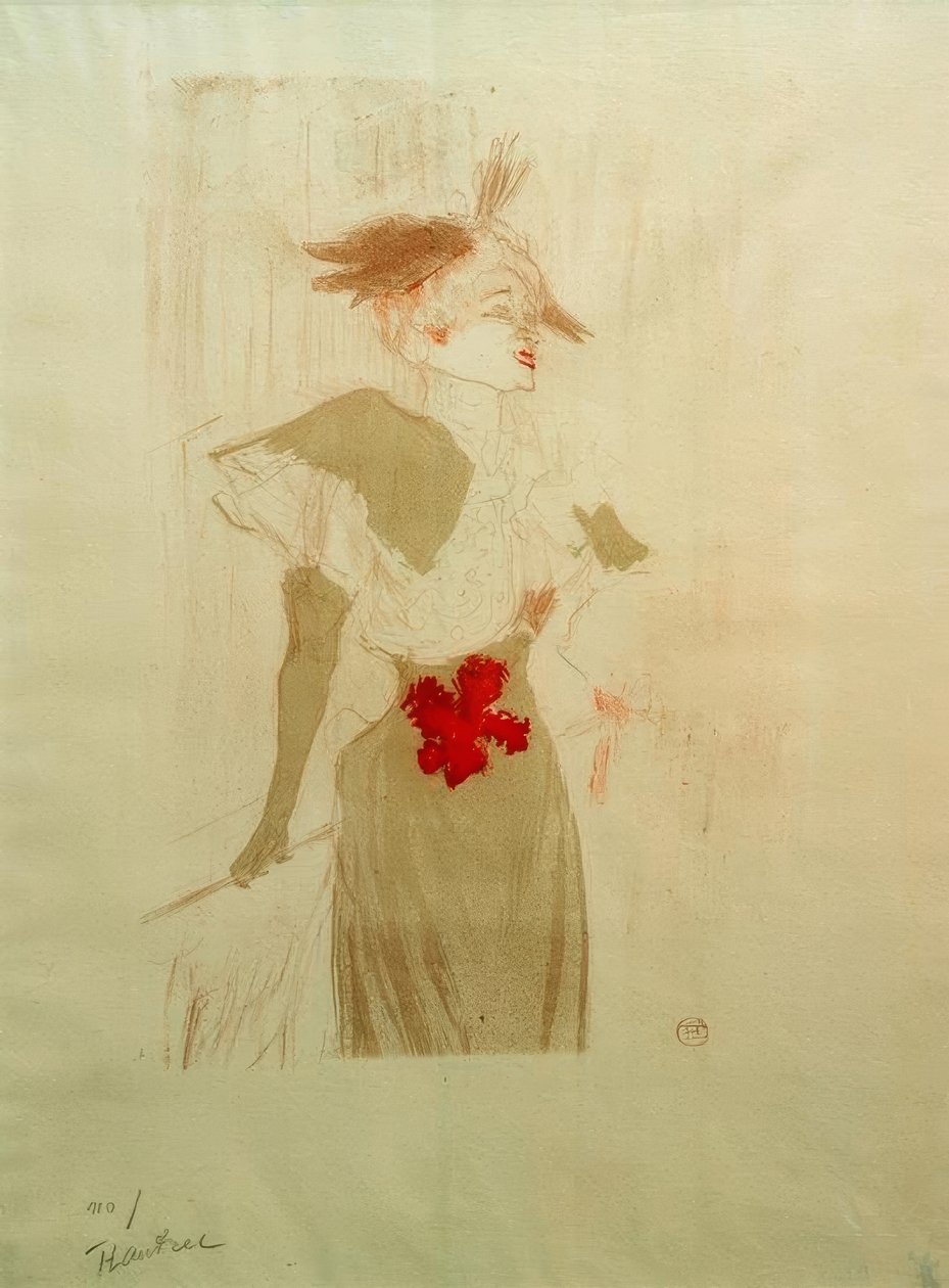 Frøken Marcelle Lender, stående av Henri de Toulouse Lautrec