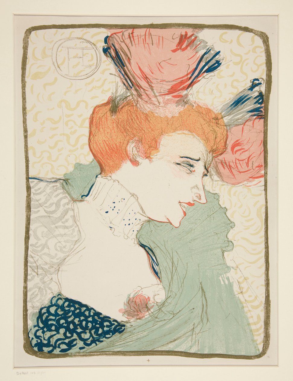 Miss Marcelle Lender, byste (Portrettbyste av Miss Marcelle Lender) av Henri de Toulouse Lautrec