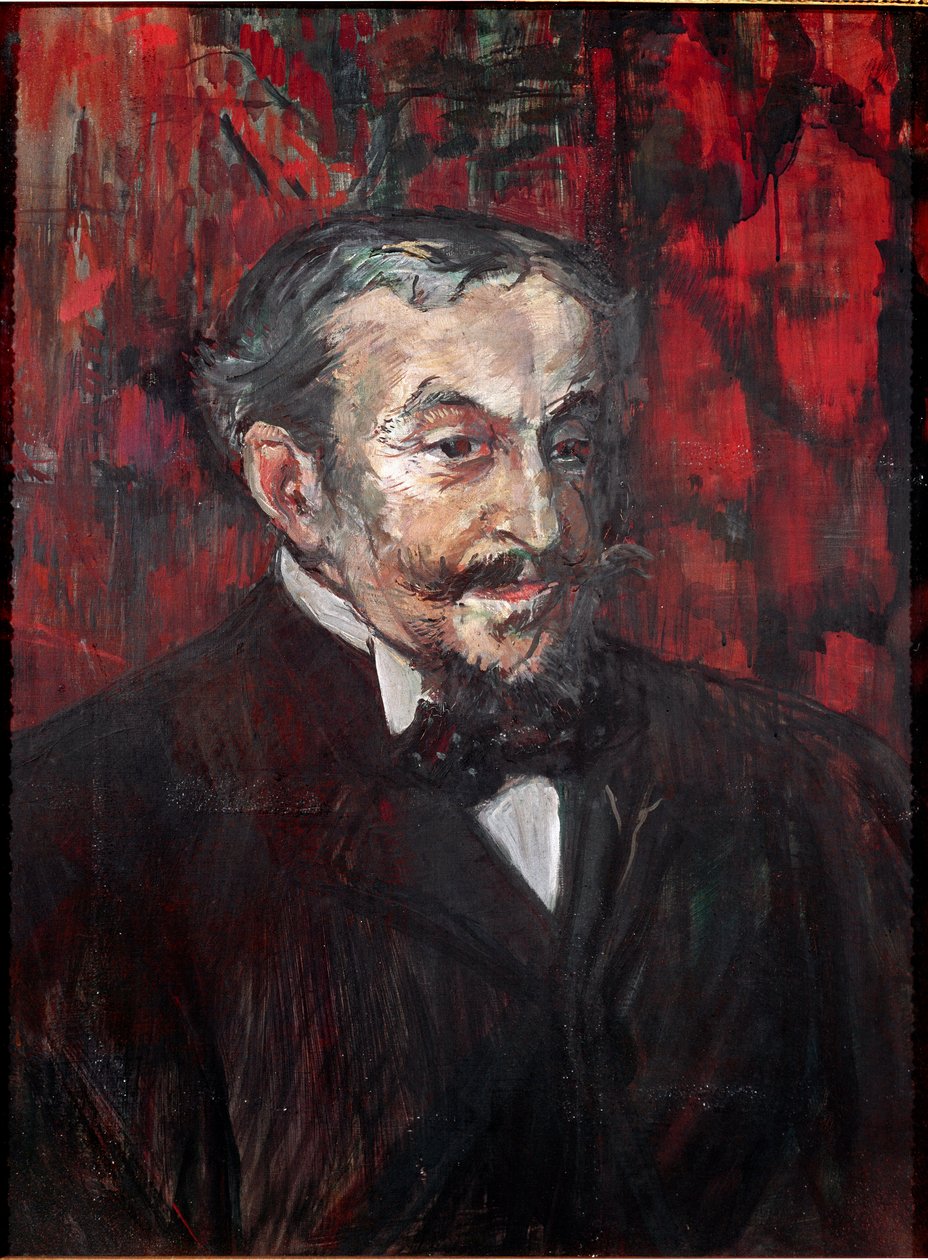 Manneportrett. Maleri av Henri de Toulouse-Lautrec (Toulouse Lautrec av Henri de Toulouse Lautrec