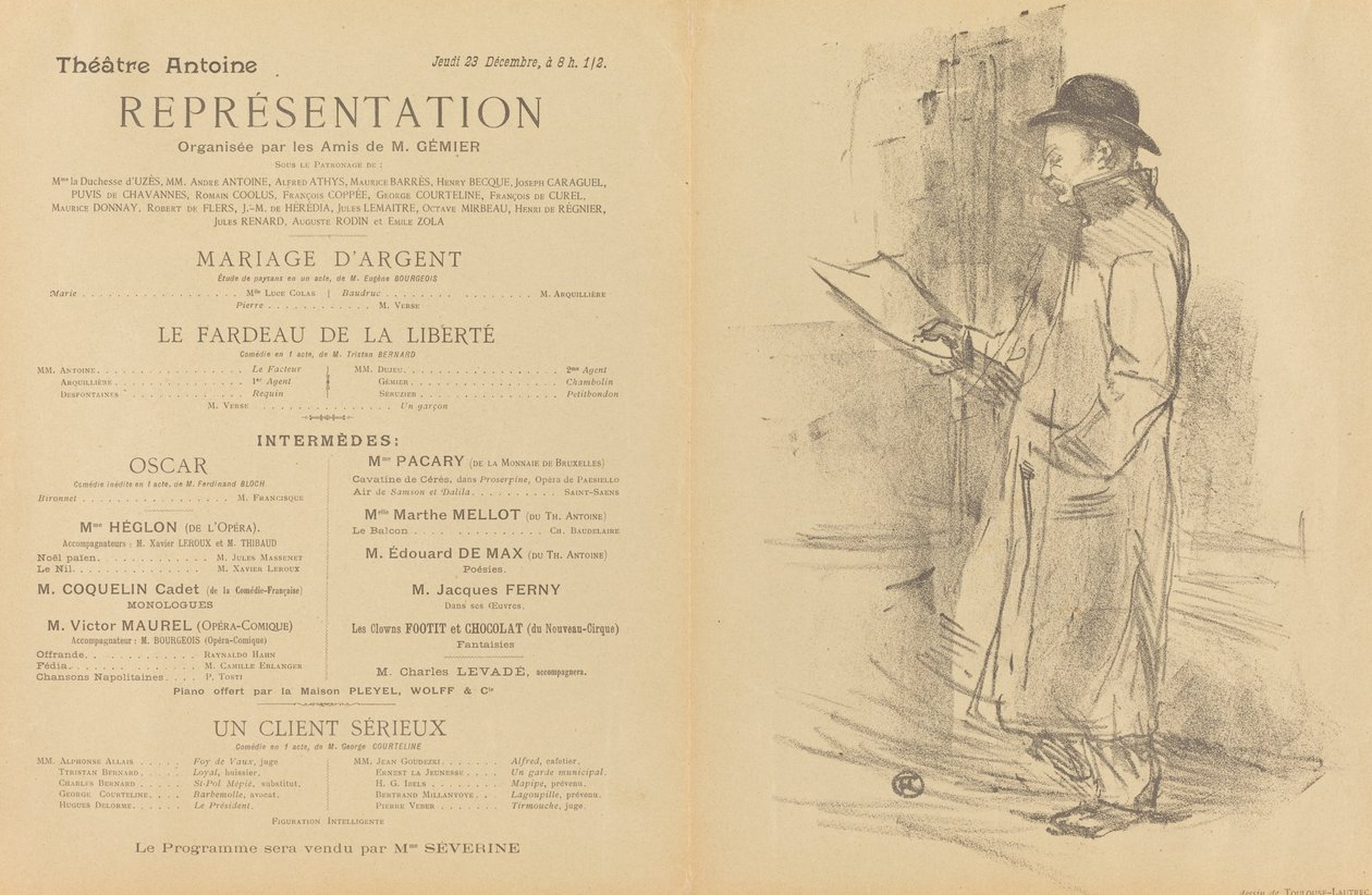 Sølvbryllup; Frihetens byrde; En seriøs klient [foran] av Henri de Toulouse Lautrec
