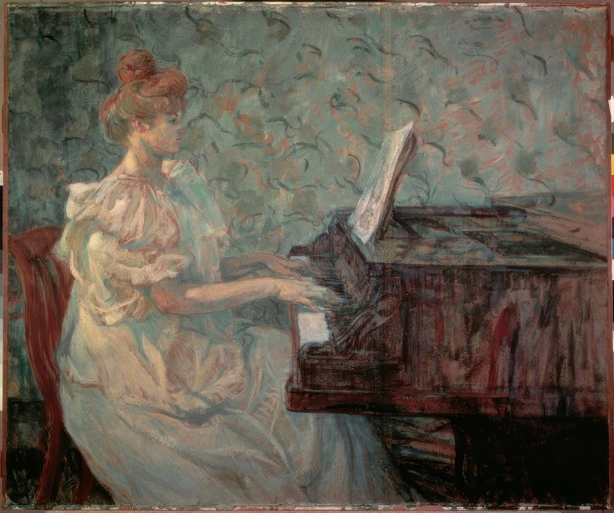 Misia Natanson på piano av Henri de Toulouse Lautrec