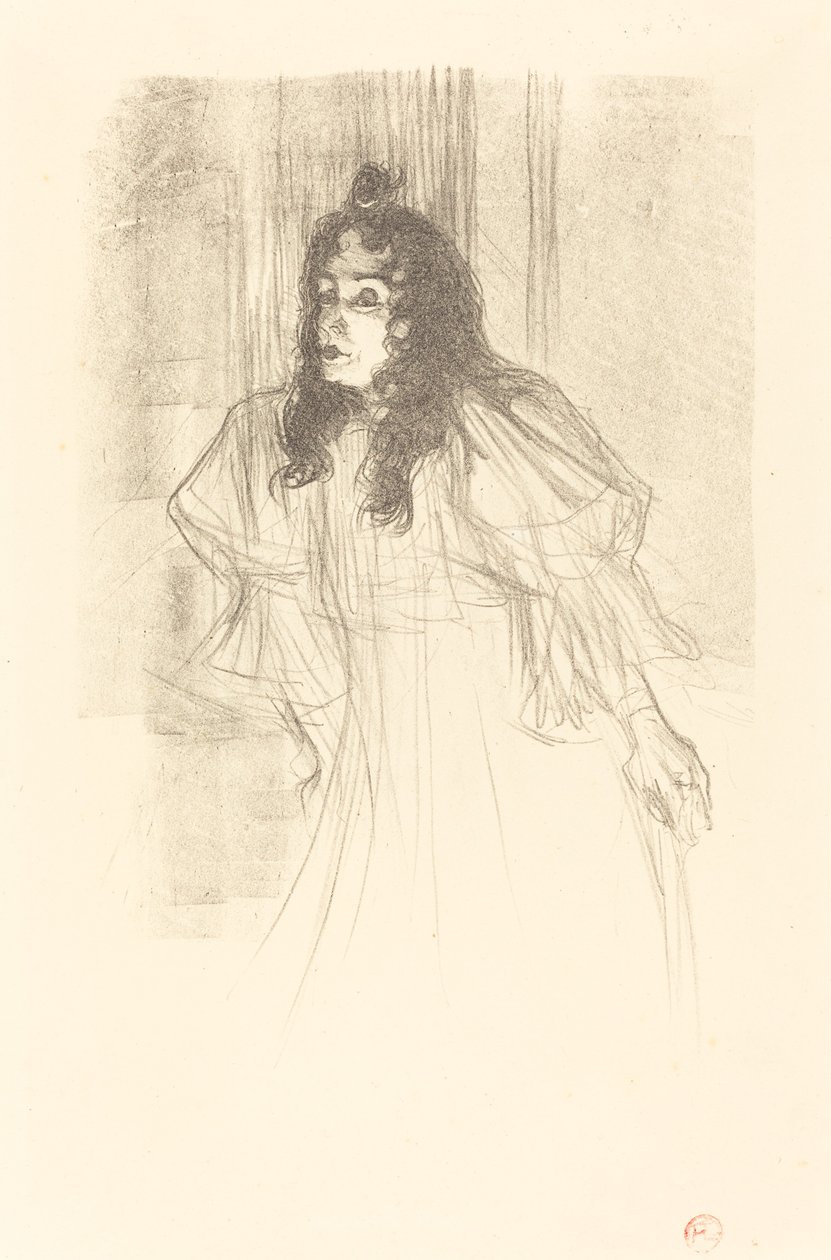 Miss May Belfort barhodet Miss May Belfort en cheveux, 1895. av Henri de Toulouse Lautrec