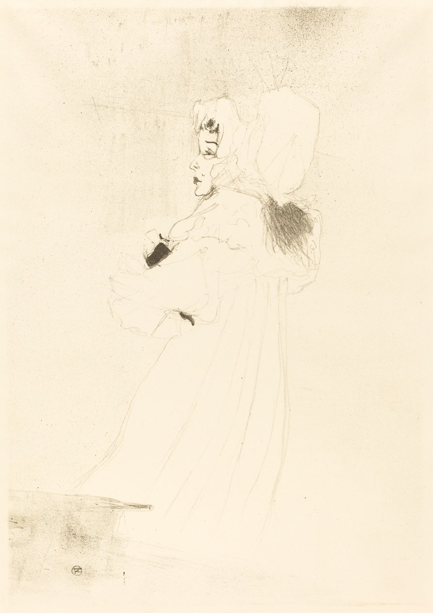 Miss May Belfort, stor tallerken (Miss May Belfort, grande planche) av Henri de Toulouse Lautrec