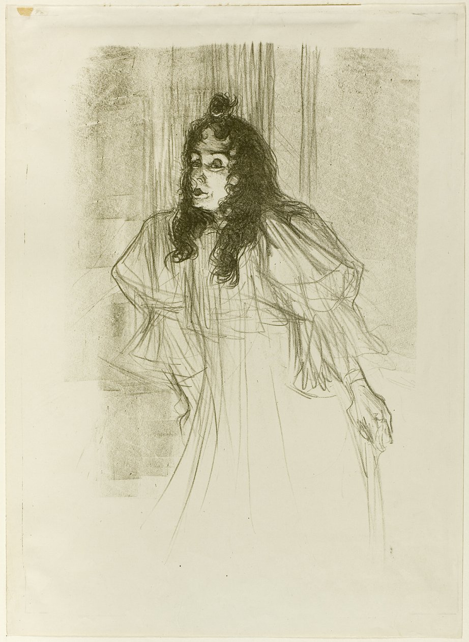 Frøken May Belfort med langt hår av Henri de Toulouse Lautrec