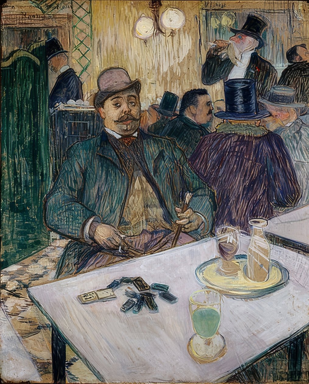 Monsieur Boileau i einem Café. 1893 av Henri de Toulouse Lautrec