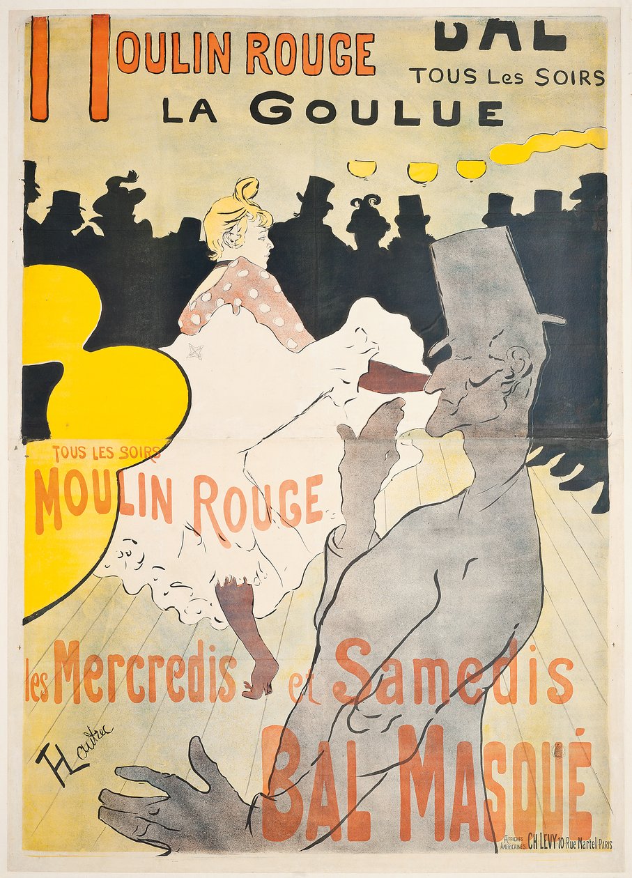 Moulin Rouge La Goulue av Henri de Toulouse Lautrec