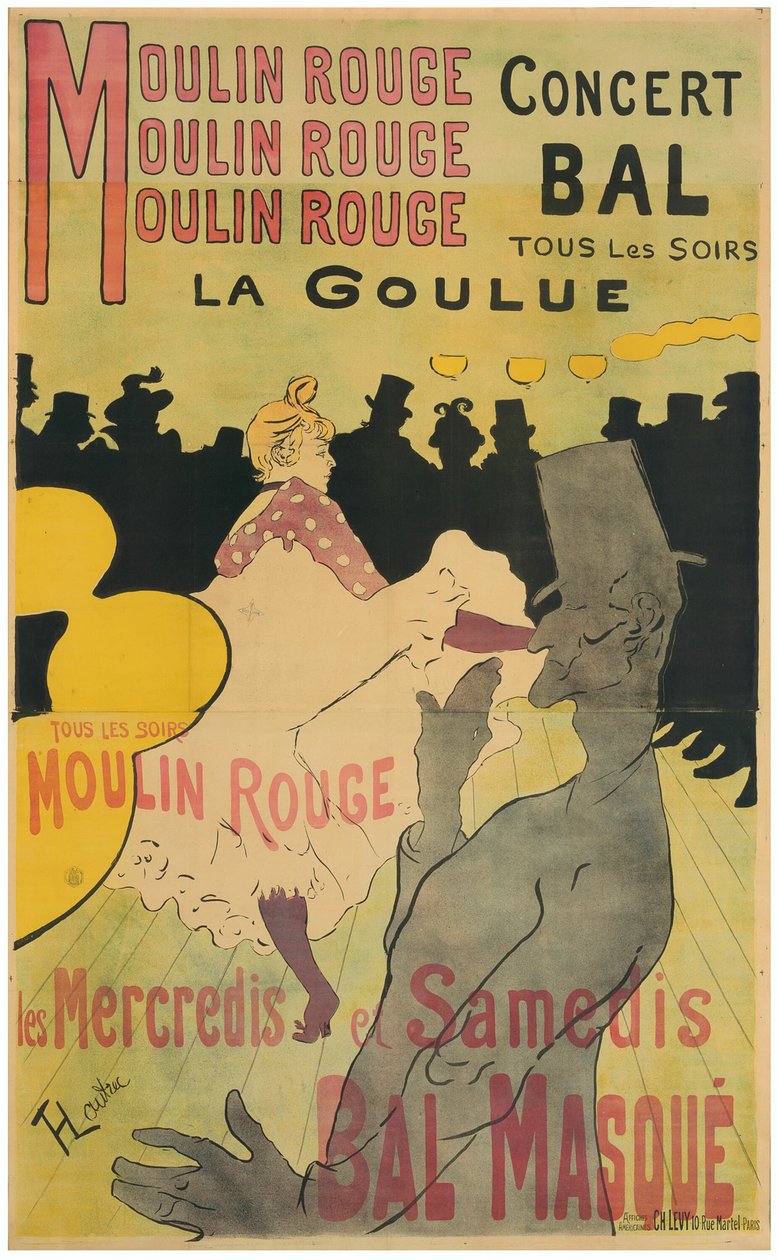 Moulin Rouge, La Goulue av Henri de Toulouse Lautrec