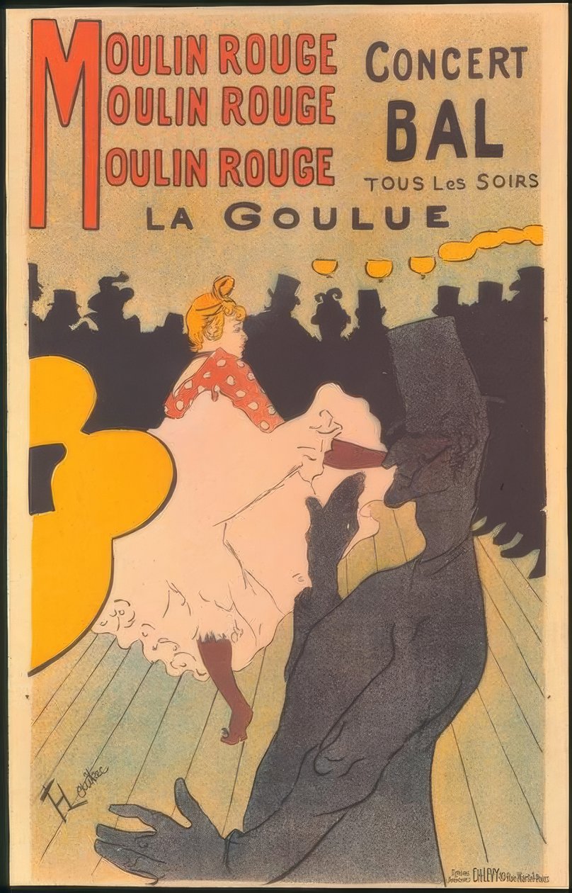 Moulin Rouge, La Goulue av Henri de Toulouse Lautrec