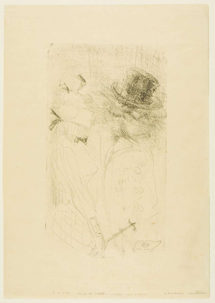 Gammel mann og ung jente av Henri de Toulouse Lautrec