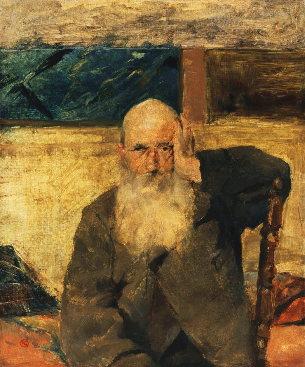 Gammel mann på Celyran; Vieillard a Celeyran, 1882 av Henri de Toulouse Lautrec