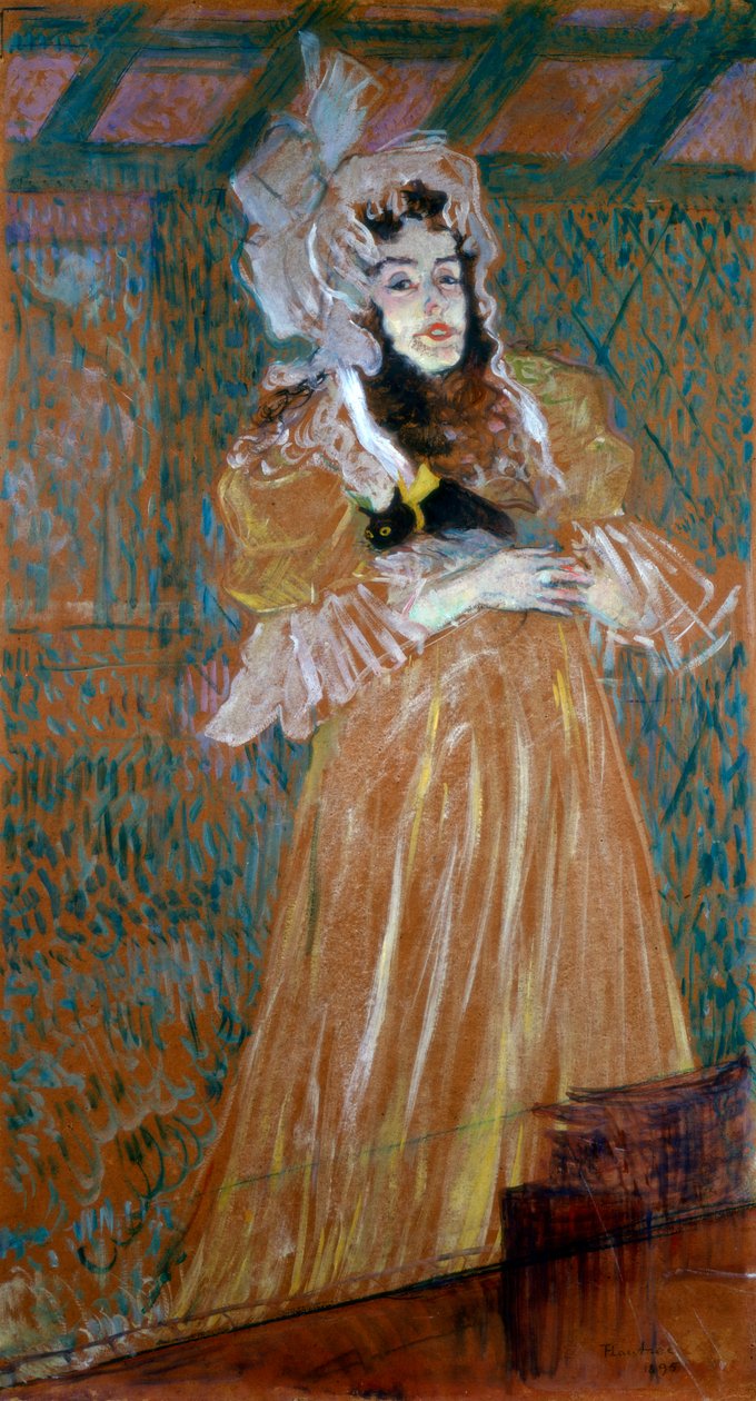 Portrett av frøken May Belfort, 1895 av Henri de Toulouse Lautrec