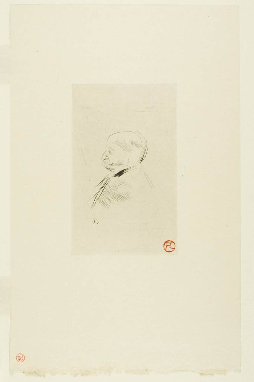Portrett av en mann av Henri de Toulouse Lautrec