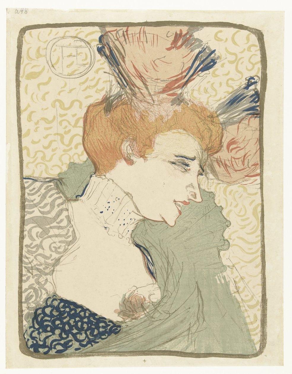 Portrett av Music Hall Entertainer Marcelle Lender av Henri de Toulouse Lautrec