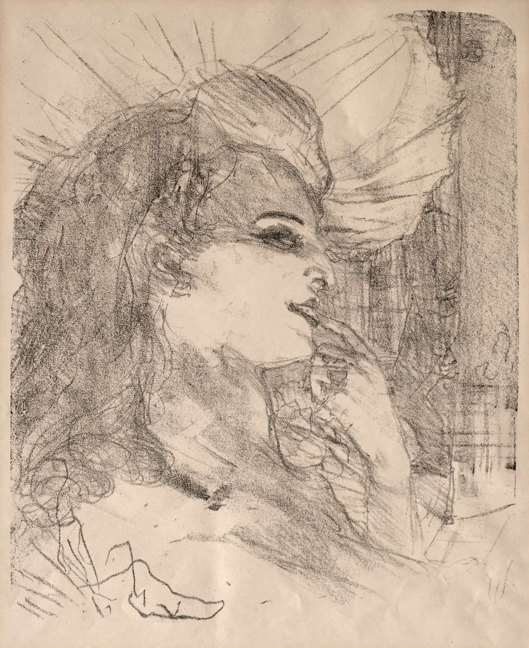 Portretter av skuespillere og skuespillerinner: Tretten litografier: Anna Held, 1898. av Henri de Toulouse Lautrec