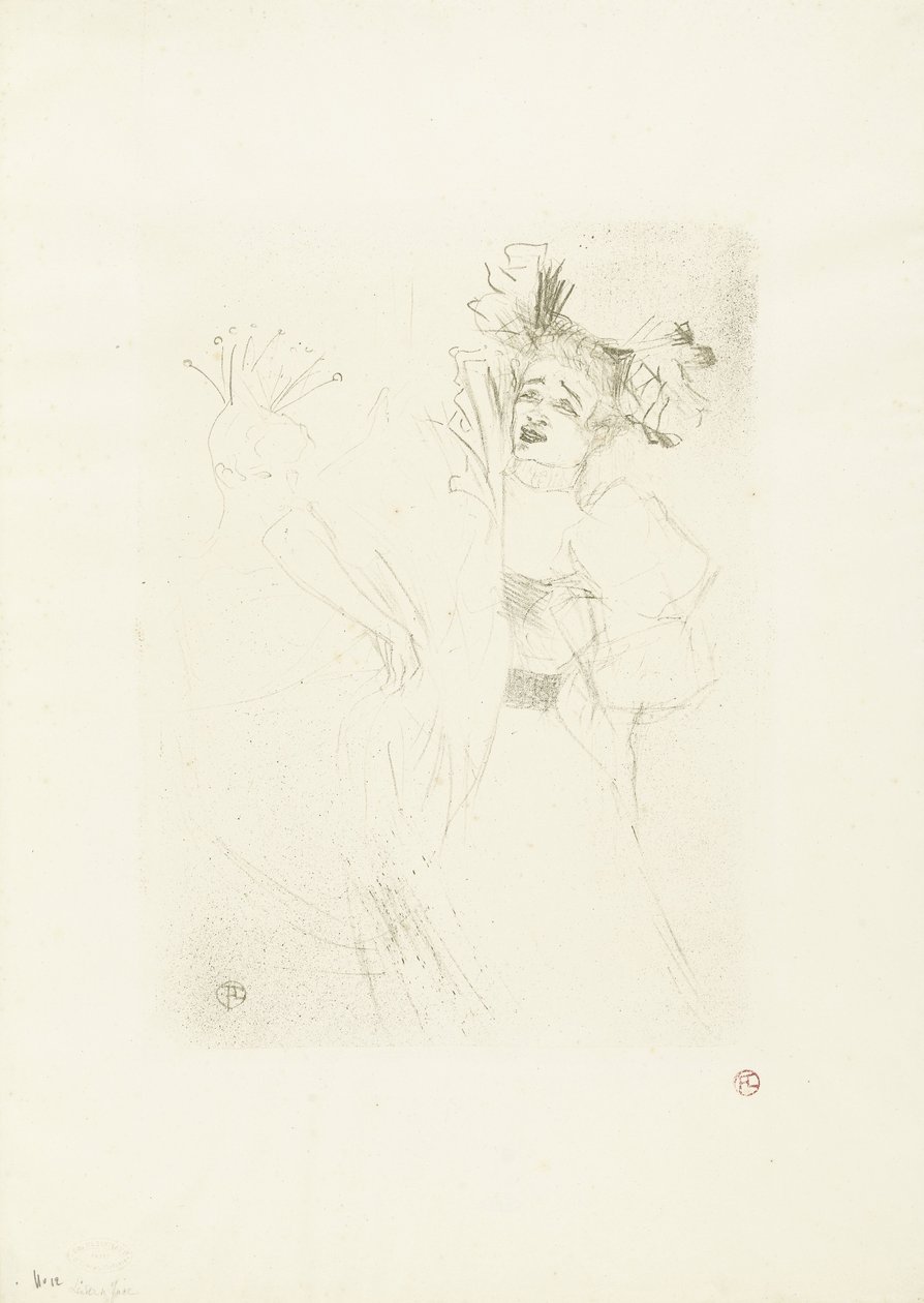 Portrett av skuespillerinnen Marcelle Lender i operaen Chilpéric Utlåner fra fronten i Chelpéric av Henri de Toulouse Lautrec