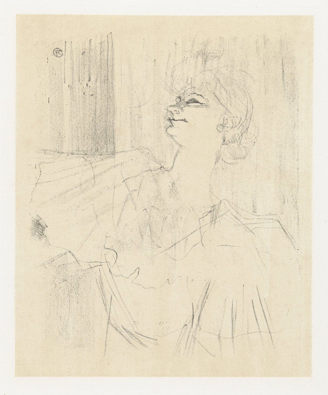 Portrett av skuespillerinnen Yvette Guilbert i A Ménilmontant de Bruant Yvette Guilbert A Menilmontant de Bruant Yvette Guilbert : engelsk serie (serietittel) av Henri de Toulouse Lautrec
