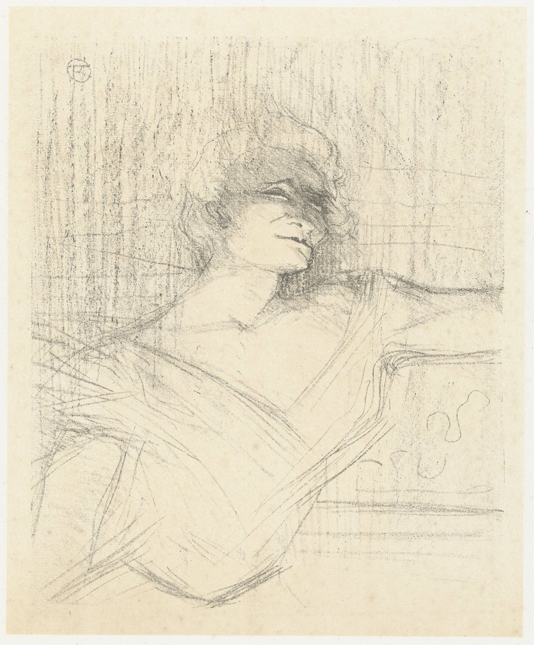 Portrett av skuespillerinnen Yvette Guilbert i Dans la Glu Yvette Guilbert i limet Yvette Guilbert: Engelsk serie (serietittel) av Henri de Toulouse Lautrec