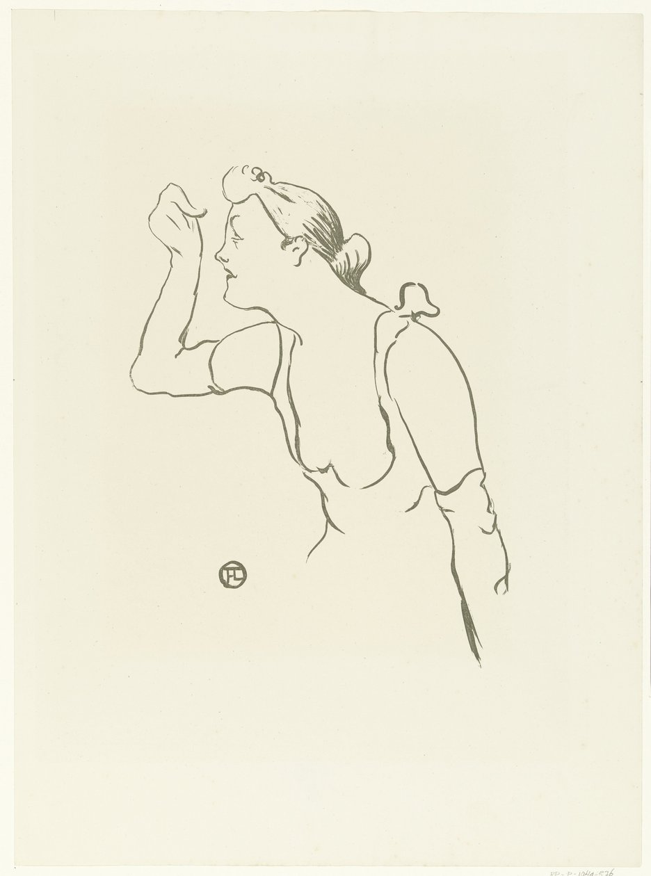 Portrett av sangeren Paula Brebion Le cafe-konsert (serietittel) av Henri de Toulouse Lautrec