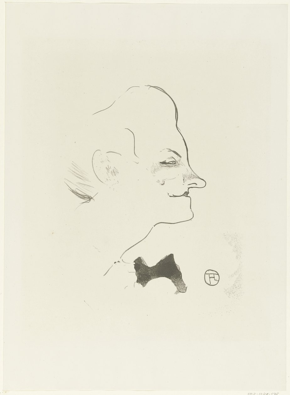 Portrett av sangeren Yvette Gilbert Yvette Gilbert Le Cafe Concert (serietittel) av Henri de Toulouse Lautrec