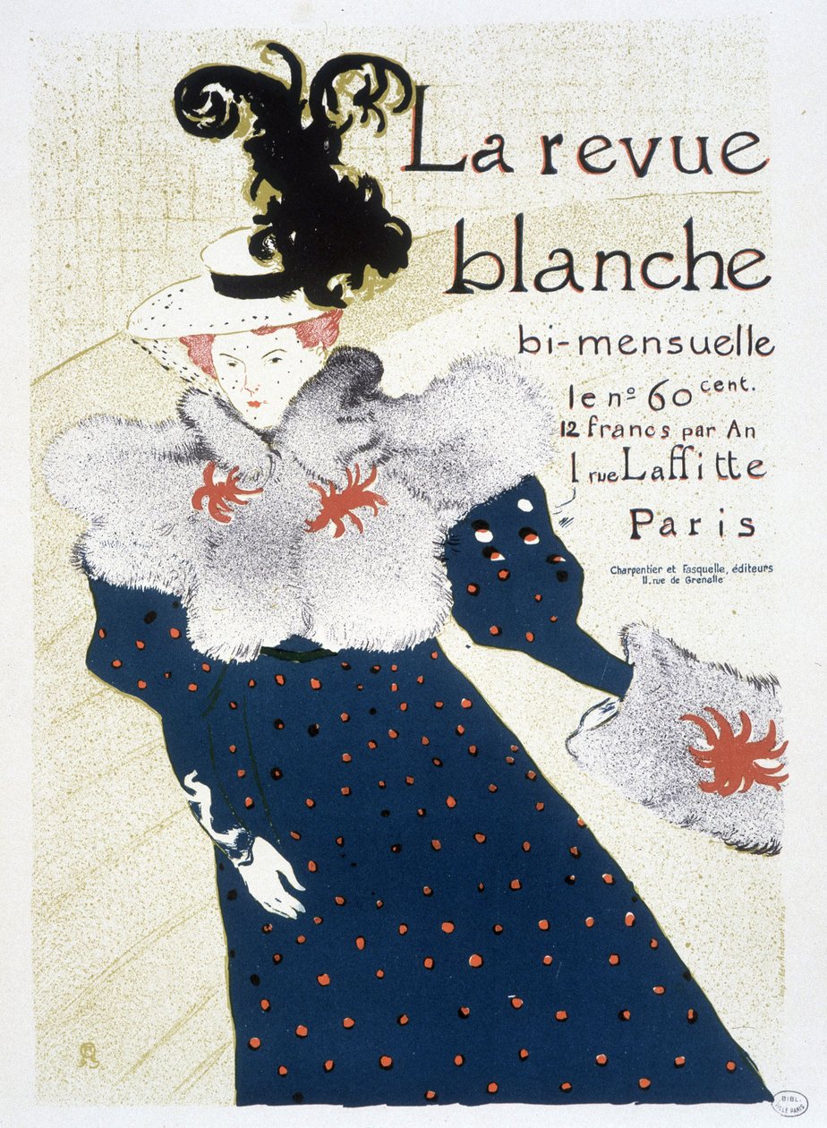 Plakat for La Revue blanche produsert av Henri de Toulouse - Lautrec i 1895. av Henri de Toulouse Lautrec