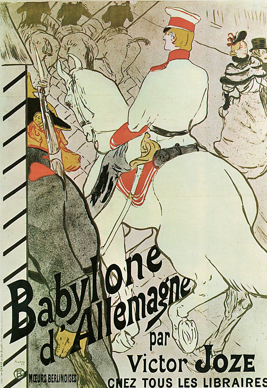Plakat til boken Babylone dAllemagne av Victor Joze, 1894. av Henri de Toulouse Lautrec