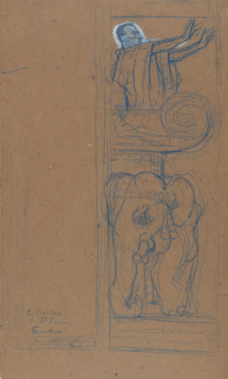 Foreløpig design for Playbill til Le Chariot de Terre Cuite, 1894. av Henri de Toulouse Lautrec