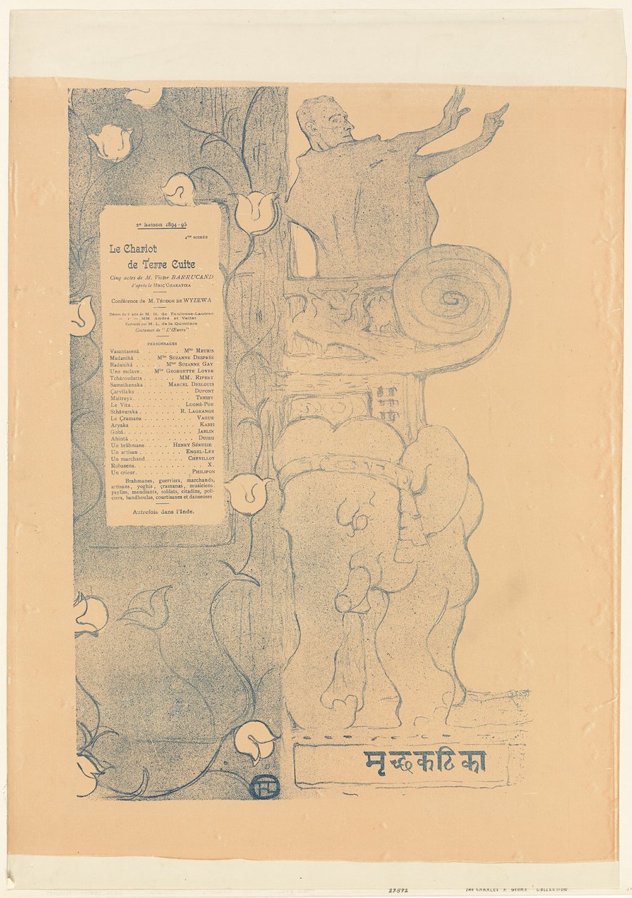 Program for "Den lille leirevognen" av Henri de Toulouse Lautrec