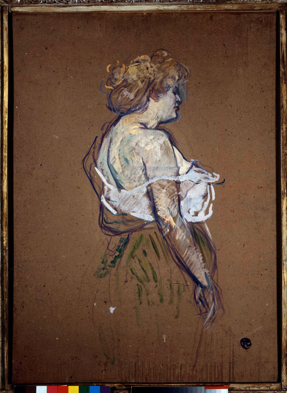 Prostitusjon: "" Portrait of Lucie Bellager"" Olje på papp av Henri de Toulouse Lautrec (1864-1901) 1896 Søn. 0,8x0,6 m Albi, museum Toulouse Lautrec av Henri de Toulouse Lautrec