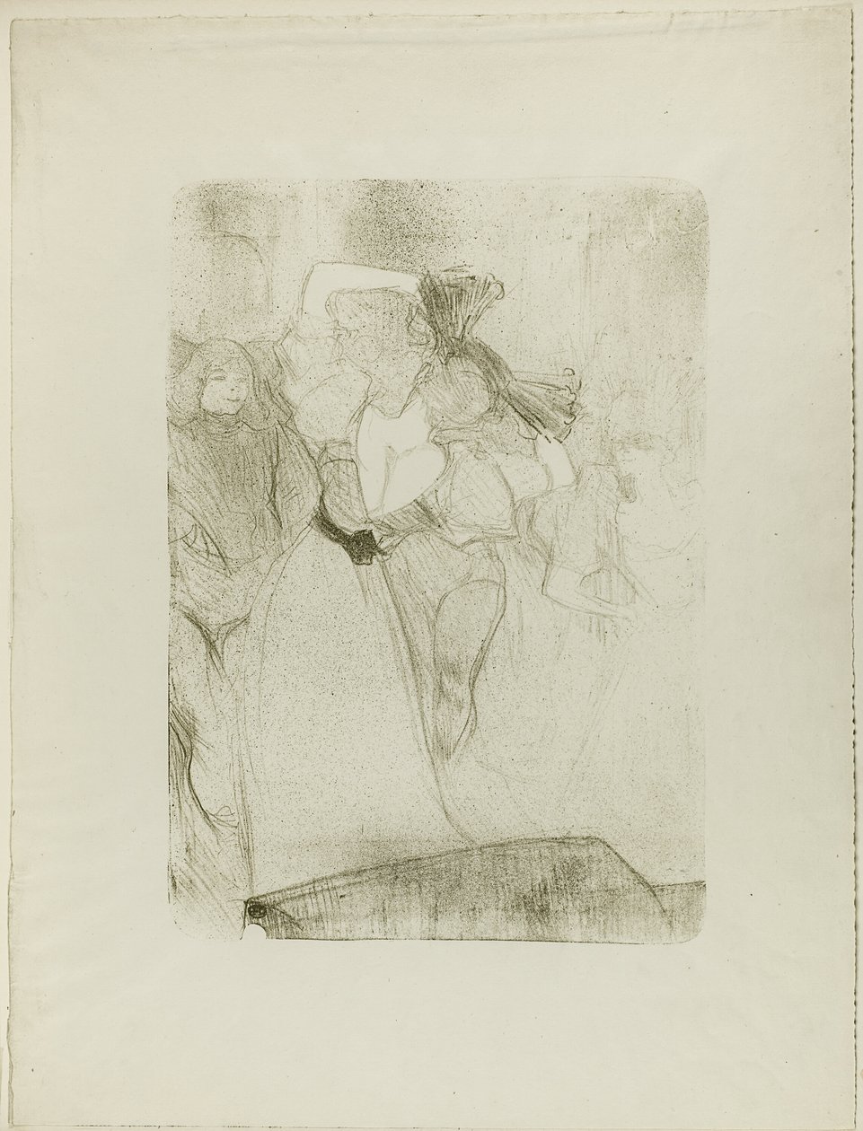 Sett bakfra av Lender Dancing the Bolero i Chilpéric av Henri de Toulouse Lautrec