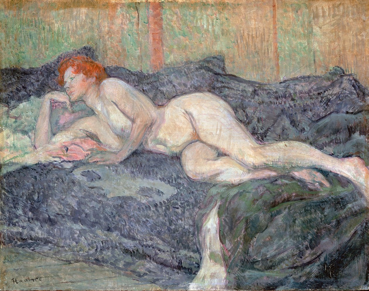 Liggende naken, 1897 av Henri de Toulouse Lautrec
