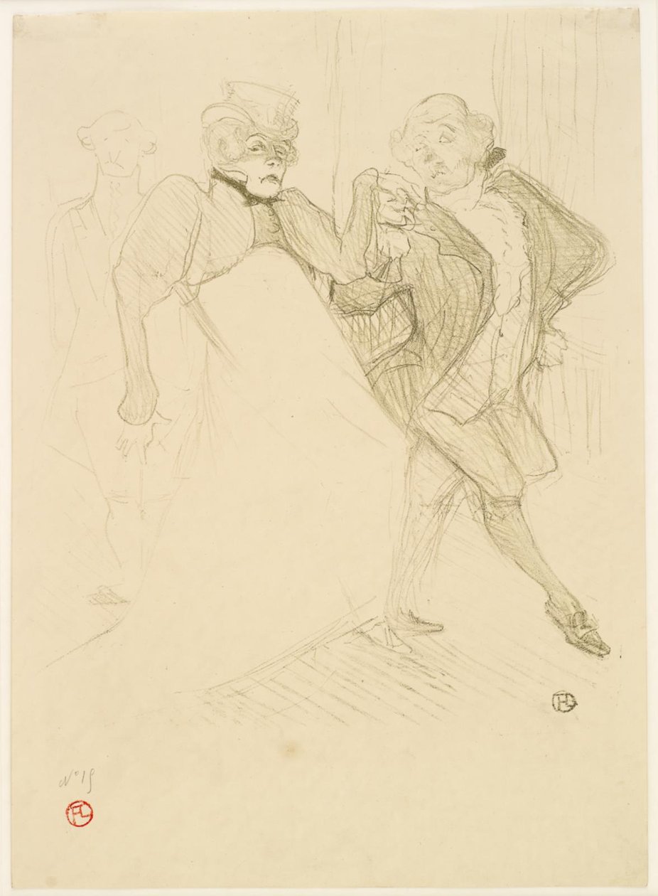 Réjane og Galipaux i Madame Sans-Gêne. av Henri de Toulouse Lautrec