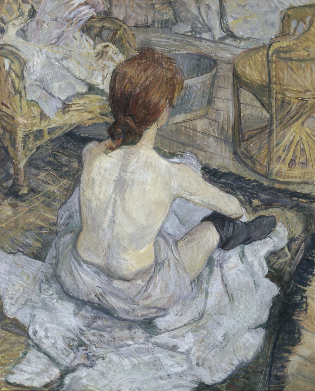 Redhead The Toilet, 1889 av Henri de Toulouse Lautrec
