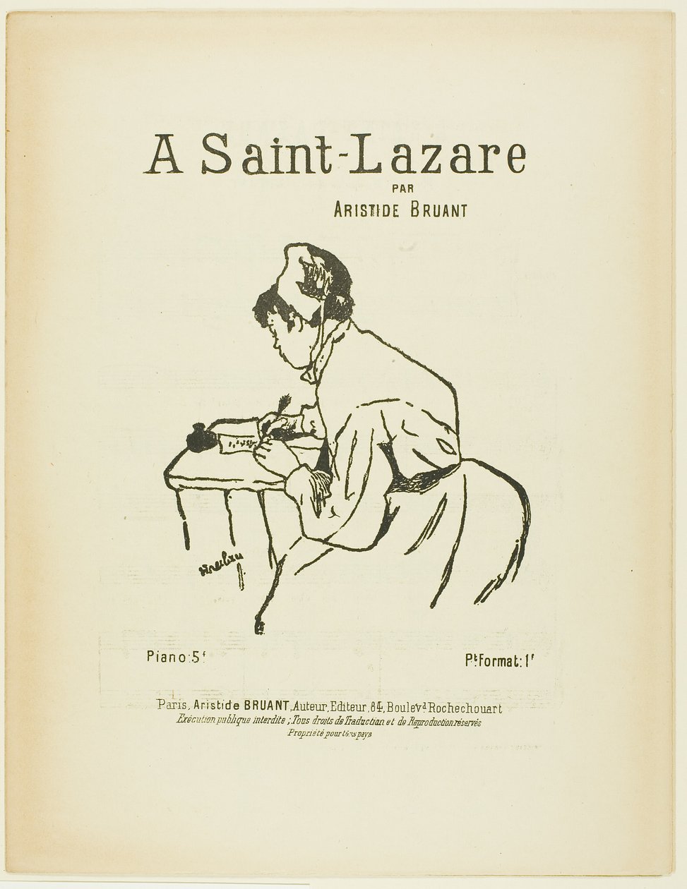 I Saint Lazare av Henri de Toulouse Lautrec